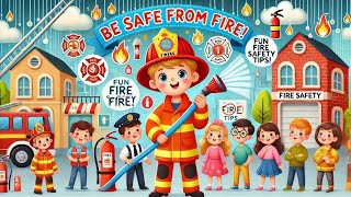 Be Safe From Fire Fun and Important Fire Safety Tips for Kids 🔥🚒 [upl. by Nwahsyar]