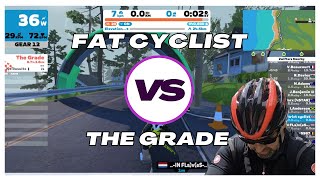 Fat cyclist vs the Grade on Zwift  1st ride on the new zwift climb [upl. by Notlok]