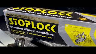 Stoplock Pro  Steering Wheel Immobiliser  Car Security [upl. by Ynaffyt]