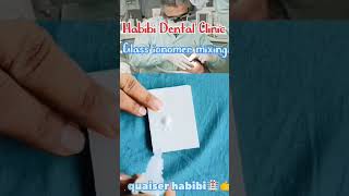 Glass ionomer cement mixing process dentist satisfying clinic dentalhygine dentalinte [upl. by Shaine]