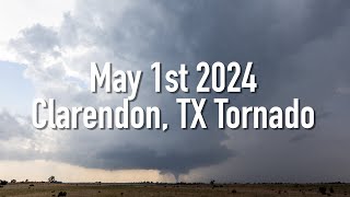 May 1st 2024  First Plains Chase Clarendon TX Tornado [upl. by Dlared]