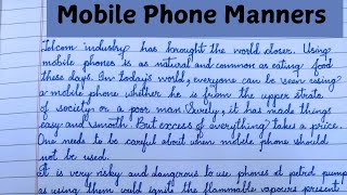 Mobile Phone Mannershandwriting [upl. by Alyosha]