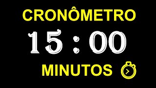 ⏱🔥 Cronômetro de 15 minutos Full HD 1080p com alarme no final  15minute stopwatch [upl. by Nodgnal]