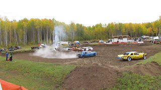 Cadotte Lake bigbash demolition derby 2015 1st heat [upl. by Miche942]