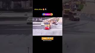 Truck Pushes Car Without Noticing Blind Spot Fail 🚛😱 TruckBlindSpot RoadSafety CarAccidents [upl. by Pacian943]