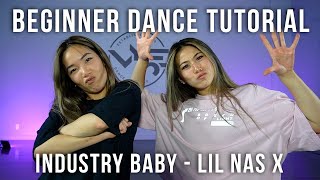 BEGINNER DANCE TUTORIAL Industry Baby  Lil Nas X Choreography [upl. by Eelime329]