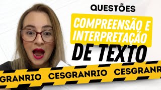 Português CESGRANRIO  Interpretação e Compreensão Textual  Teoria  Questões [upl. by Halverson]