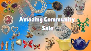 Amazing Community Sale  MultiSeller Collectibles Jewelry Art Glass Vintage Holiday Christmas [upl. by Ainessej411]