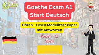 A1 Start Deutsch Goethe Zertifikat Deutsch Hören Modelltest mit Antworten  German Exam 2024 [upl. by Schoening]