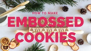 How to make cookies with an embossed rolling pin [upl. by Nylatsyrc]