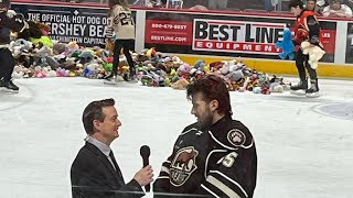 Hershey Bears Teddy bear toss 2024 [upl. by Eicyac]