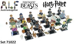 Lego Minifigures 71022 Harry Potter amp Fantastic Beasts Series 1  Lego Speed Build Review [upl. by Lavina]