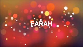 JOYEUX ANNIVERSAIRE FARAH [upl. by Nilkoorb]