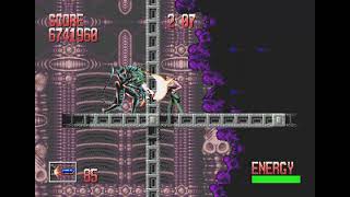 Gameplay snippet  Alien 3  Stage Guardian 4  Mega drive [upl. by Ennylyak]