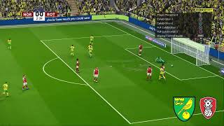 Norwich City vs Rotherham United Highlights  EFL Championship 2324  PES 21 [upl. by Bryan]