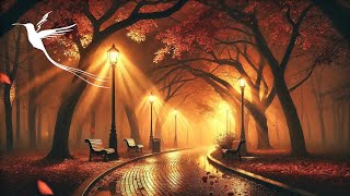 Autumn Night Rain in the Park 🍂🌧️ – Calm amp Sleep [upl. by Nelac]