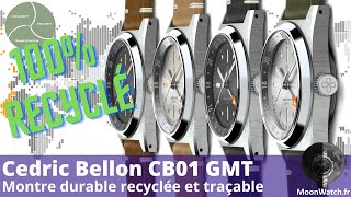 CEDRIC BELLON CB01 GMT WatchAngels ⌚ Montre GMT automatique SKIN DIVER ECO RESPONSABLE 😈🔥 [upl. by Willcox280]