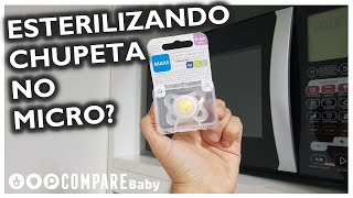 Como ESTERILIZAR Chupeta MAM no MICROONDAS [upl. by Notlehs]