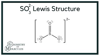 SO3 2 Lewis Structure Sulfite Ion [upl. by Ebocaj517]