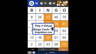 Play up to 4 virtual bingo cards on your phone tablet and desktop [upl. by Suirada]