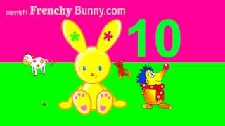 Nombres de 1 a 10  Apprendre à compter Facile Frenchy Bunny [upl. by Anait]