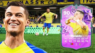 FINALLY 90 TWO FOOTED ATTACK EVOLUTION CRISTIANO RONALDO PLAYER REVIEW  EA FC 24 ULTIMATE TEAM [upl. by Figge]