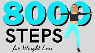 🔥8000 STEPS🔥Fast Walking for Weight Loss🔥High Calorie Burn Steady State Cardio🔥STEPS WORKOUT🔥 [upl. by Ellicec858]