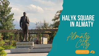 Halyk Square in Almaty  Walking Tour 4k 60 fps  Almaty City 2024 [upl. by Caitlin]