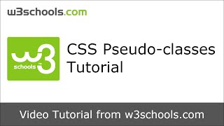 W3Schools CSS Pseudoclasses Tutorial [upl. by Zena137]