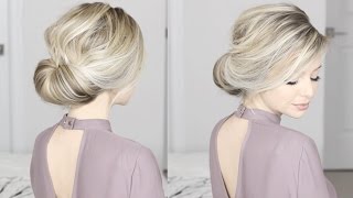 EASIEST Updo ever Super simple amp perfect for long medium amp shoulder length hair [upl. by Timothy964]