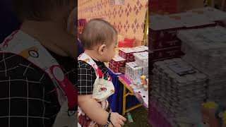 Diwali season market walkaround baby babyfunnyvideo babyexpression [upl. by Eusassilem]