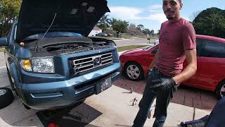 Oil pan gasket replacement 06 Honda Ridgeline [upl. by Sajet]