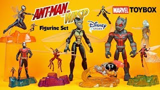 AntMan and The Wasp Marvel Toybox amp Figurine Play Set Unboxing Disney Store Exclusive [upl. by Aerdnad128]