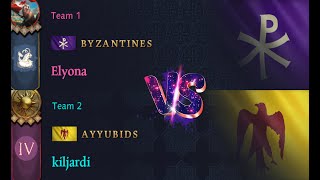 AoE4 Byzantine vs Ayyubids Elyona vs kiljardi [upl. by Rosalyn]