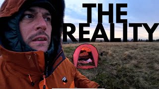 The REALITY of WILD CAMPING in NORTHUMBERLAND CHALLENGING WEATHER  Hilleberg Nallo 2 [upl. by Chute]