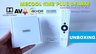 🔥MECOOL KM2 Plus Deluxe 4K Netflix Certified Android TV Box with Dolby Vision amp Atmos Unboxing [upl. by Amzaj458]