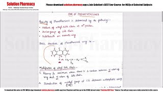 Class 52 SAR of Phenothiazines and Butyrophenones  Medicinal Chemistry 01  BPharmacy 4 semester [upl. by Tnias581]