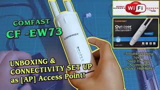 Best amp Cheapest COMFAST CFEW73  Outdoor Piso WIFI Extender  Unboxing amp Setup [upl. by Anaele]