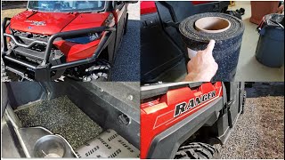 DIY Sound deadening UTV floor mats2022 Polaris Ranger Northstar Ultimate Mods [upl. by Ratna]