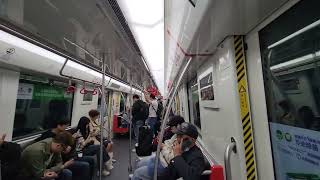 市中心地帶杭州地鐵1號線往湘湖行車片段 Hangzhou Metro Line 1to Xianghu [upl. by Doraj]