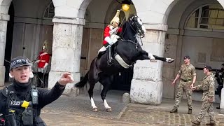 King’s Guard Shows Exceptional Horsemanship when Tourists Did this  at horse guards parade [upl. by Kelsy]