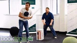 Adam Gilchrist plays Office Cricket at Booktopia [upl. by Lenora]