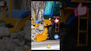 snow removal process with a snow sweeper [upl. by Asum818]