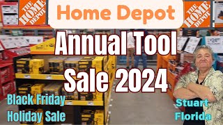 Home Depot Annual Tool Sale 2024  Holiday Sale Christmas gifts  shop with me black friday [upl. by Ellecrag]