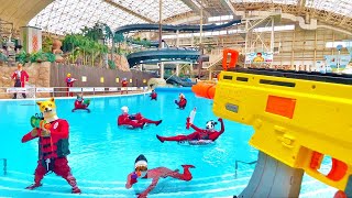 Nerf War  Water Park amp SPA Battle 2 Nerf First Person Shooter [upl. by Clarence]