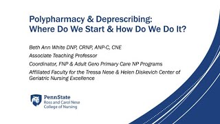 CGNE Seminar Sept 21 2023 Polypharmacy amp Deprescribing Where Do We Start amp How Do We Do It White [upl. by Emirak828]