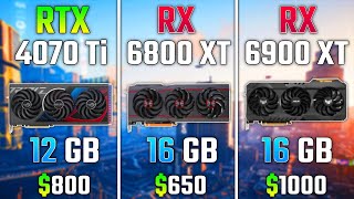 RTX 4070 Ti vs RX 6800 XT vs RX 6900 XT  Test in 7 Games [upl. by Gney]