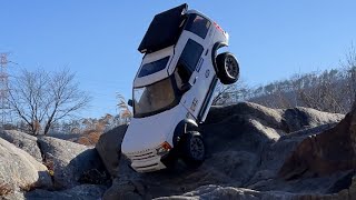 110 Scale MSTCFX LAND ROVER DISCOVERY LR3 Valley Offroad Driving 4X4 RC Car [upl. by Leodora]