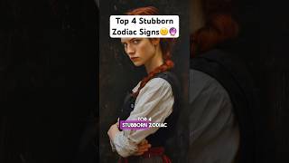 Top 4 stubborn zodiac signs🤨🔮zodiac horoscope zodiacsign astrology facts shorts [upl. by Heater]