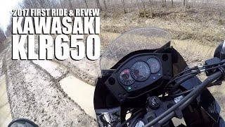 2017 FIRST RIDE amp REVIEW KAWASAKI KLR650 [upl. by Kisung]